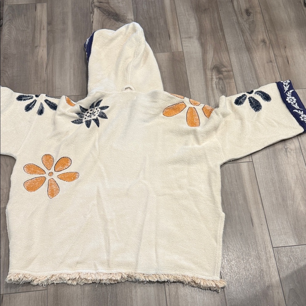 Free People Shoreline Cotton Terry Hooded Pullover Swearshirt. New without tags - Picture 15 of 16